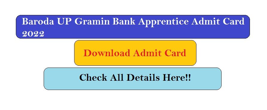 Baroda UP Gramin Bank Apprentice Admit Card