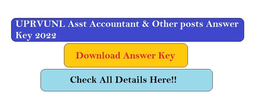 UPRVUNL Asst Accountant, Chemist, Lab Assistant Answer Key