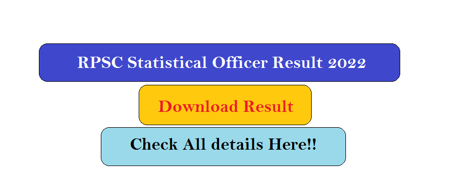 RPSC Statistical Officer Result 2022